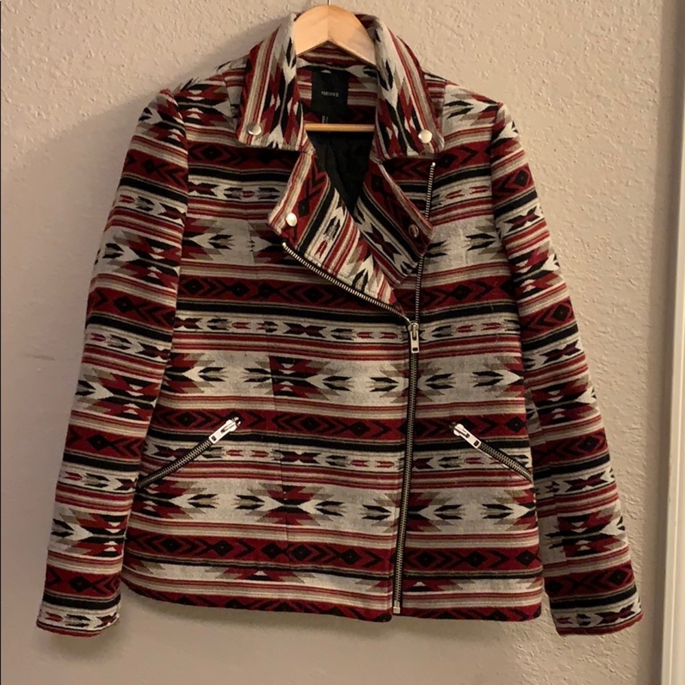 Western style zip up coat